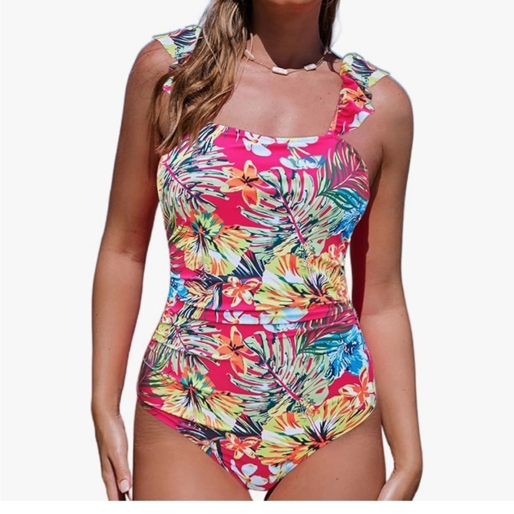 Tropical Floral One-Piece Swimsuit